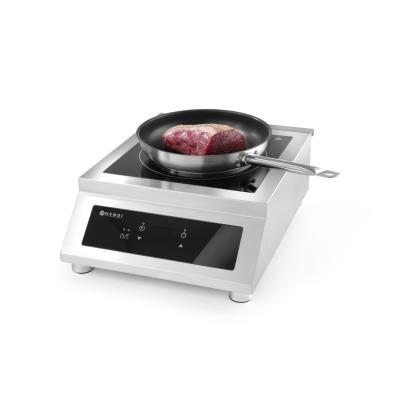 Indukční vařič 5000 D, HENDI, Profi Line, 400V/5000W, 398x525x(H)175mm | 239322